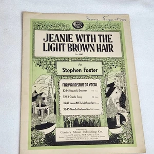 Jeanie mit den hellbraunen Haaren von Stephen Foster 1939 Noten Klavier Solo - Bild 1 von 10