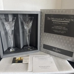 Waterford Crystal The Millennium Collection "happiness, Love Health, Prosperity, - Picture 1 of 16
