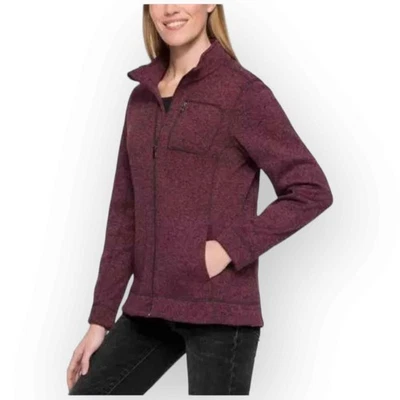 Andrew Marc Нью-Йорк флис с подкладкой полный молнии вязаный жакет в шелковице мульти 946S - Изображение 1 из 4