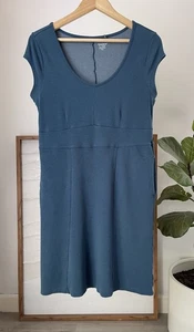 Vestido Para Mujer TOAD & CO Azul Flexcel Manga Gorra Línea A Mezcla Lyocell Talla XL - Imagen 1 de 3