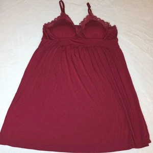 KNIX Damen 3X Modal Nachthemd Schlafkleid Burgunderrot - Bild 1 von 5