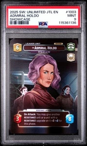 Star Wars Unlimited Admiral Holdo 1003 Showcase Jump to Lightspeed PSA 9 Mint - Picture 1 of 2