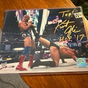 WWE Kurt Angle Signed 8x10 Wrestlemania Auto Lesnar "Tap" Autograph WWE - Picture 1 of 5
