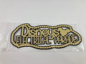 Disney's Electrical Parade Die Cut Paper Scrapbook Gold Glitter Made in USA - Picture 1 of 3