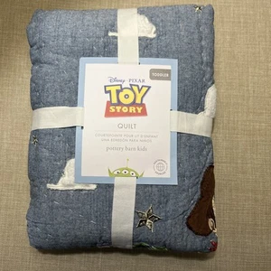 New Pottery Barn Kids Disney Pixar Toy Story Toddler Quilt Buzz Woody Appliqué - Picture 1 of 10