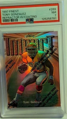 1997 Melhor Refrator com Revestimento Novato Tony Gonzalez #269 PSA 7 RARO SP HOF!! - Imagem 1 de 4