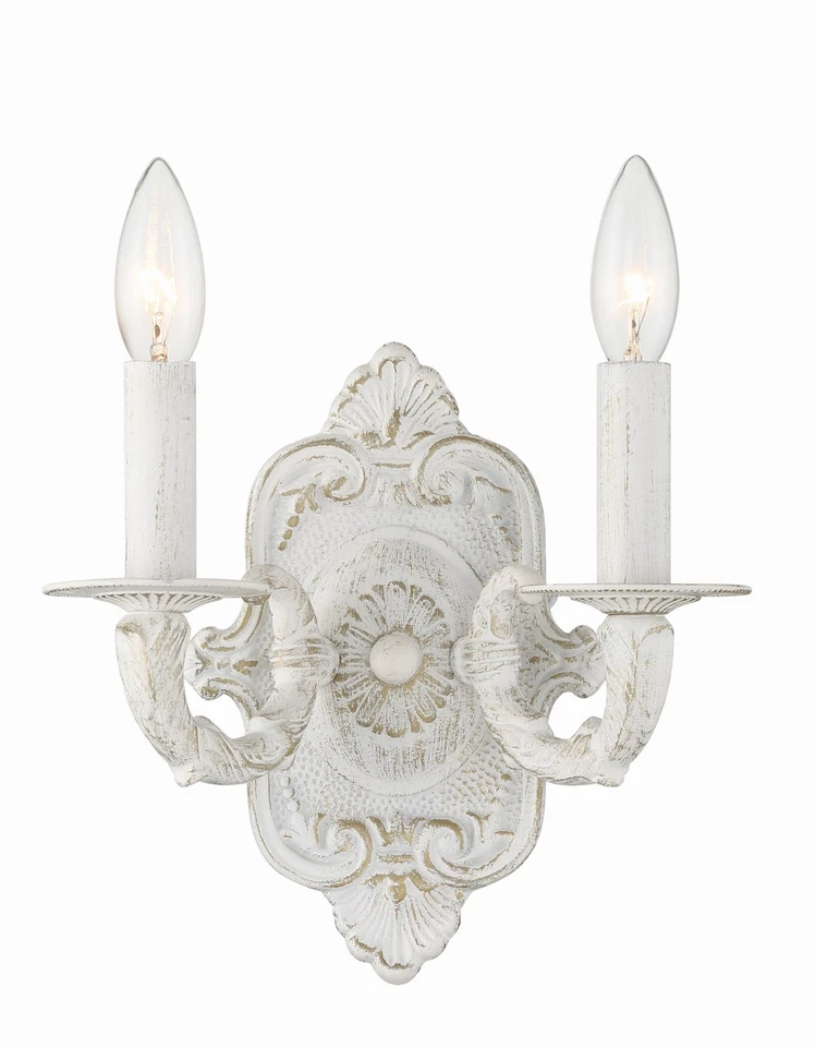 Crystorama Lighting Group 5122 Paris Market 2 luzes 10" parede alta - Off White - Imagem 1 de 4