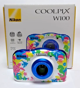 SALE | Nikon Coolpix W100 Marine Design Kamera für Kinder im Meeresdesign in OVP - Bild 1 von 5