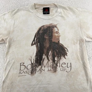 Vintage Bob Marley Hemd Herren M Rastaman Live Up Grafik Zion Rootswear 00s - Bild 1 von 10