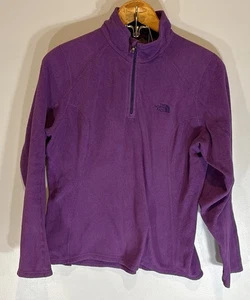 Women’s The North Face Large Purple 1/4 zip fleece pullover - Picture 1 of 10