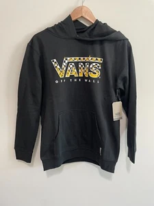 Vans Off The Wall Hoodie Black Size Kids Large - Picture 1 of 3