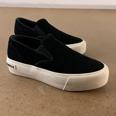 SeaVees Women's Shoe Size 6 Black Suede Baja Slip On Platform Sneakers New - Image 1 of 4
