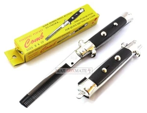 Retro Toy Flick Mens Hair Comb Fancy Dress Novelty Gift Fun Pretend Switchblade - Picture 1 of 5
