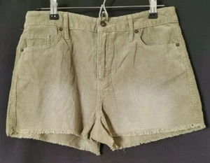 Mossimo Supply Co.- NWOT Women's Green High Waist Corduroy Cut Off Shorts- 8 - Picture 1 of 4