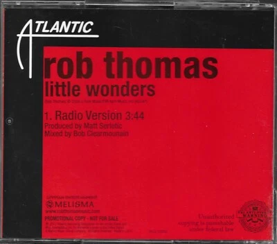 Rob Thomas Little Wonders 1trk US Promo CD 2007 Atlantic Mint - Image 1 of 2