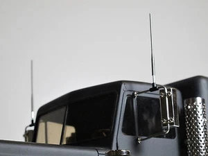 Pair Mirror Mount CB Spring n Metal Antenna Tamiya 1/14 King Knight Grand Hauler - Picture 1 of 2