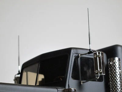 Pair Mirror Mount CB Spring n Metal Antenna Tamiya 1/14 King Knight Grand Hauler - Image 1 of 2