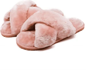 Crazy Lady Women'S Fuzzy Fluffy House Slippers Cute Plush Memory Foam Shoes Cros - Picture 1 of 12