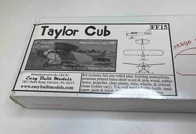 NEW - Taylor Cub Easy Built Free Flight Kit in Shrink Wrapped Box - Image 1 of 2