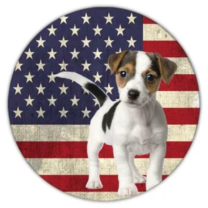 Gift Coaster : Jack Russell Terrier USA Flag Dog American United States - Imagen 1 de 10