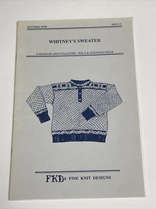 Fine Knit Designs Whitney's Sweater Cardigan & Pullover Adult Knitting Pattern - Bild 1 von 4