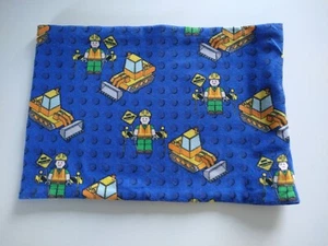 Handmade Loop Loopschal Schal Lego blau Bagger Baustelle - Bild 1 von 1