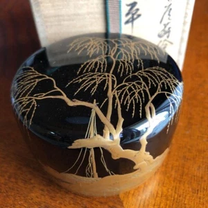 Natsume Tee Caddy Teezeremonie Sado Makie (Goldlack) Behälter für Macha JP - Bild 1 von 6