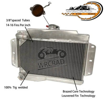 Radiador de aluminio de 2 filas para MG MGB GT Roadster 1968-1975 MT 1969 1970 1971 1972 Foto 1 de 4