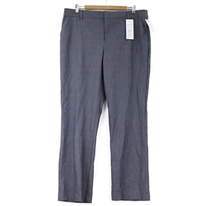 Charter Club Women's Flat Front Trousers, Size 16, Dusty Chambray Combo - Picture 1 of 4