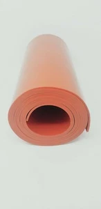 Hoja de goma de silicona roja de alta temperatura 1/16''Thk x 12"" x 24"" recta 60D Med - EE. UU. MFR - Imagen 1 de 5