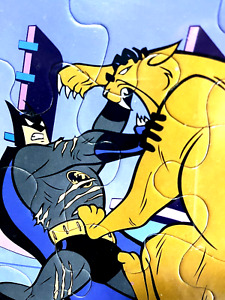 DC Comics '93 Animated Series BATMAN TAS Golden 9½" Frame-Tray Puzzle WB Western