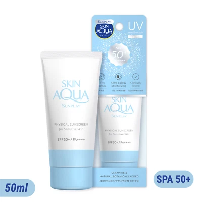 Protector solar físico para piel sensible MENTOLATUM Sunplay Skin Aqua FPS50 50 ml Foto 1 de 4