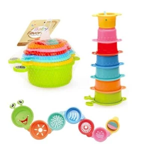 Baby Toys Building Ring Stacker and Squeeze Teething Montessori Toy Gifts - Picture 1 of 20