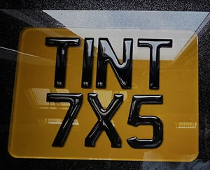 3D Gel 5x7 Zoll Motorrad Motorrad Neuheit zeigen Nummernschild & Ziffern GETÖNT - Bild 1 von 8