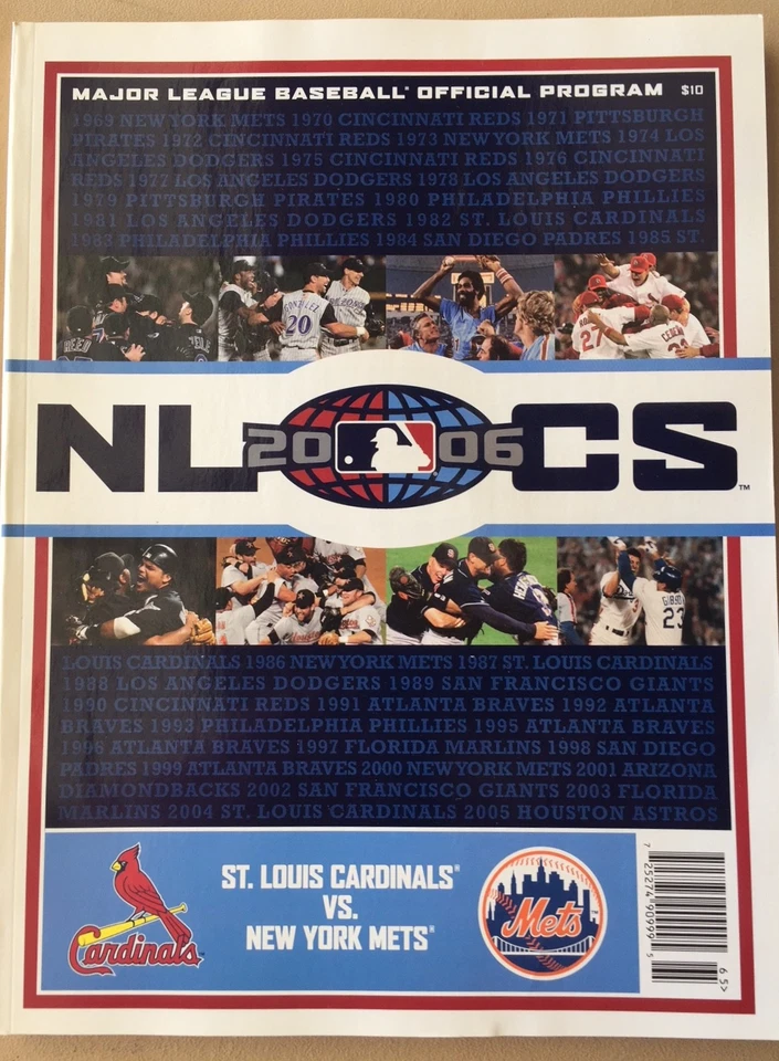2006 NLCS PROGRAM MLB ST. LOUIS CARDINALS NEW YORK METS SUPPAN MVP 7238 - Image 1 of 1