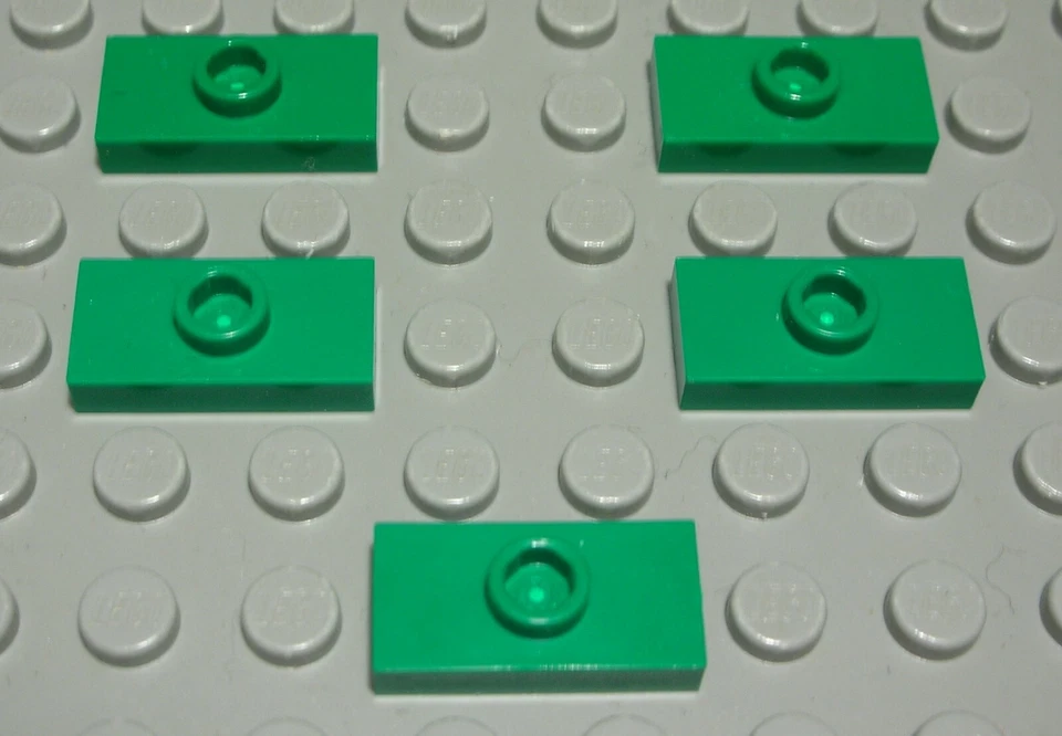 Lego Platte Konverter 1x2 Grün 5 Stück                    - Bild 1 von 1