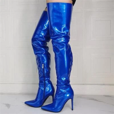 Women's Thigh High Boots Stiletto Heels Over Knee Shoes Sexy Occident Oversize - Image 1 of 4