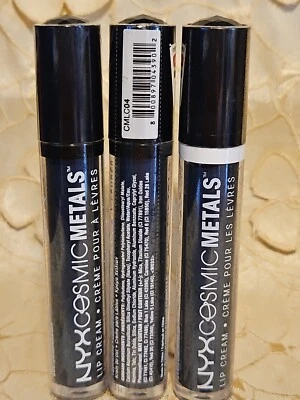 3-NYX-Professional Makeup-Cosmic Metals-Lip Cream-CMLC04 Dark Nebula-NEW/SEALED! - Image 1 of 4