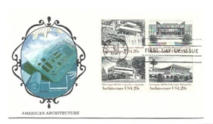 2019-22 Architecture '82 New Direxions, block of 4, FDC - Picture 1 of 1