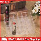 24 Grids Lipstick Storage Box Acrylic Makeup Organizer Clear for Brushes Bottles