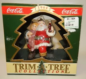 Trim A Tree Coca Cola Nostalgic 1964 Santa Claus Coke Christmas Ornament - Picture 1 of 2