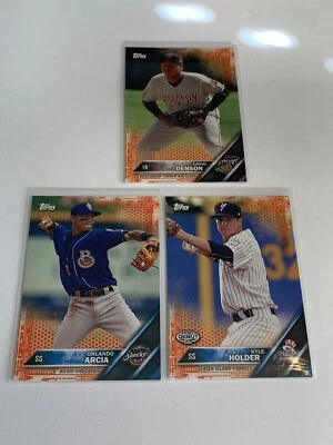 2016 Topps Pro Debut 3 Card Lot!! All Cards /25.  Arcia, Holder, Denson!!  Low # - Image 1 of 4