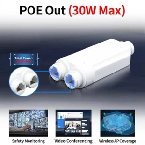 Rallonge PoE 100Mbps Extérieur IP66 Étanche 1 Canal Z6Y0 BELLE PoE H6S9 - Photo 1/12