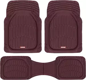 Flextough Floor Mats for Cars, Burgundy Deep Dish All-Weather Car Mats, Waterpro - Picture 1 of 12