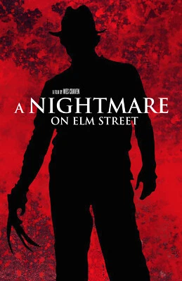 AA0080 A Nightmare on Elm Street By Wes Craven 1984 Silhouette Movie Poster 11x1 - Image 1 of 4