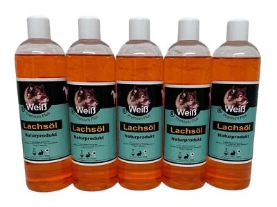 Weiß Premium-Plus Lachs-Öl 5 x 500ml PREMIUM WARE (10,40 EUR/l) - Bild 1 von 3