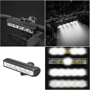 For Ebike Bicycle MX LED Headlight Bar Lighting Kit 2600 LM USB Rechargeable - Picture 1 of 19