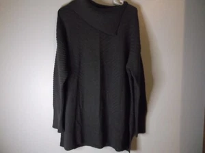 Style & Co. Women's Fold Over Neck Pullover Sweater Gray Size XL New with Tags - Picture 1 of 6
