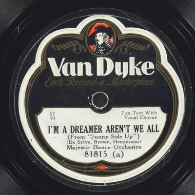MAJESTIC DANCE ORCHESTRA / BIG TIME TRIO I'M A Dreamer VAN DYKE 81815 EX 78 10" - Image 1 of 4