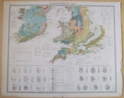 British Isles (south): geology map by AK Johnston, 1856 - Image 1 of 4